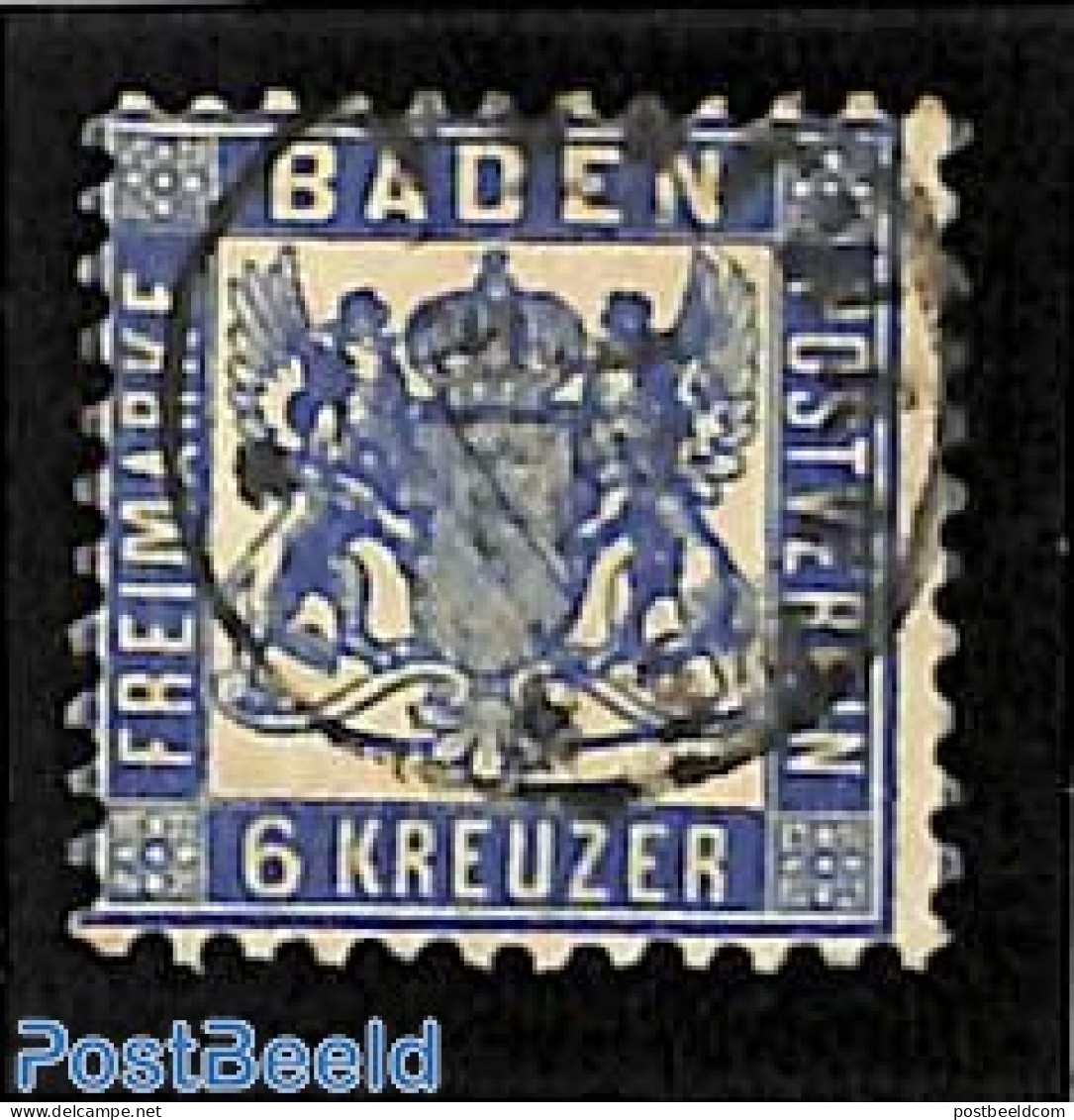 Germany, Baden 1862 6Kr, Used, Used Stamps - Altri & Non Classificati