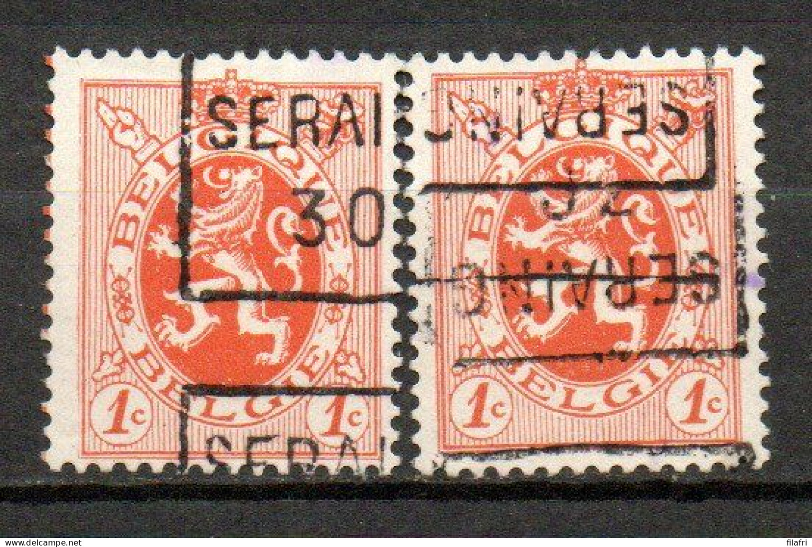 5654 Voorafstempeling Op Nr 276 - SERAING 30 - Positie C & D - Rollo De Sellos 1930-..