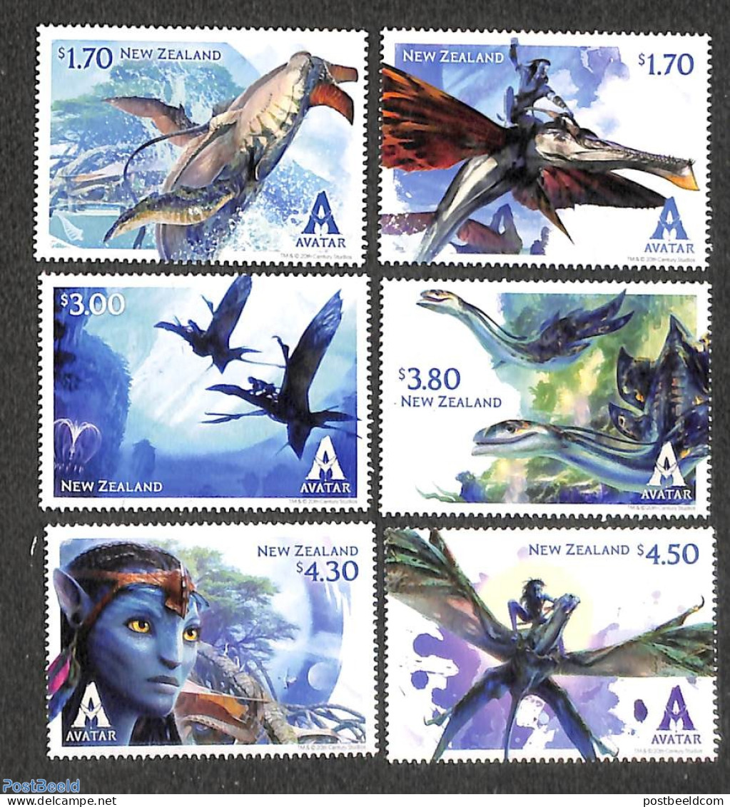 New Zealand 2023 AVATAR 6v, Mint NH, Performance Art - Film - Art - Science Fiction - Unused Stamps