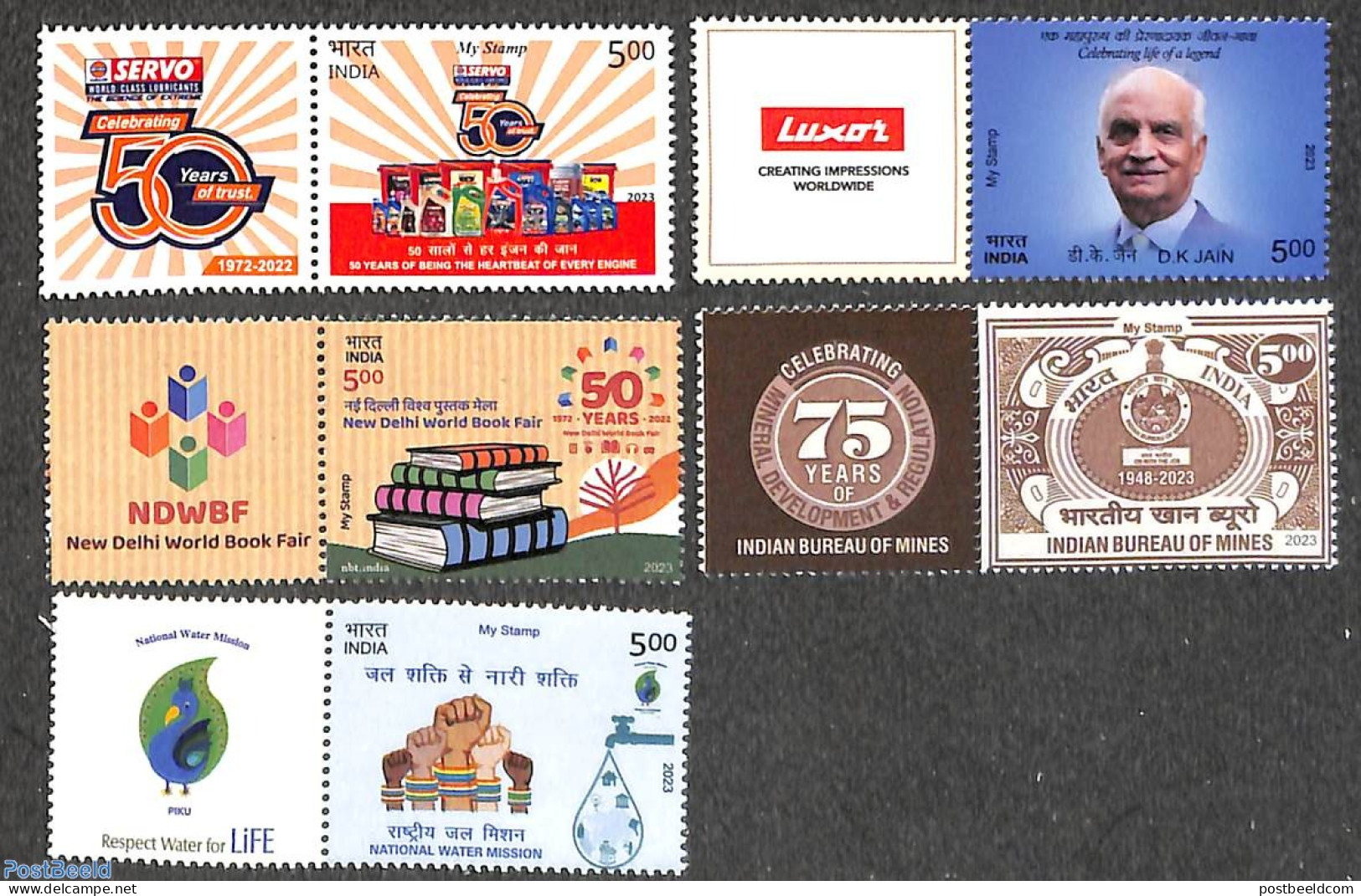 India 2023 My Stamp 5v+tabs, Mint NH - Ongebruikt