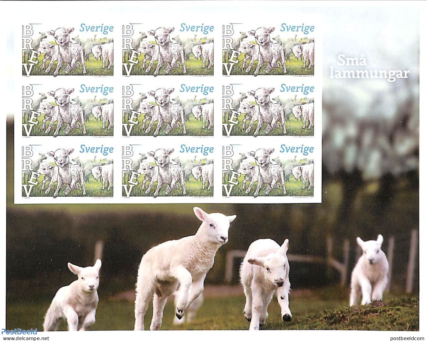Sweden 2013 Young Animals M/s, Mint NH, Nature - Cattle - Neufs