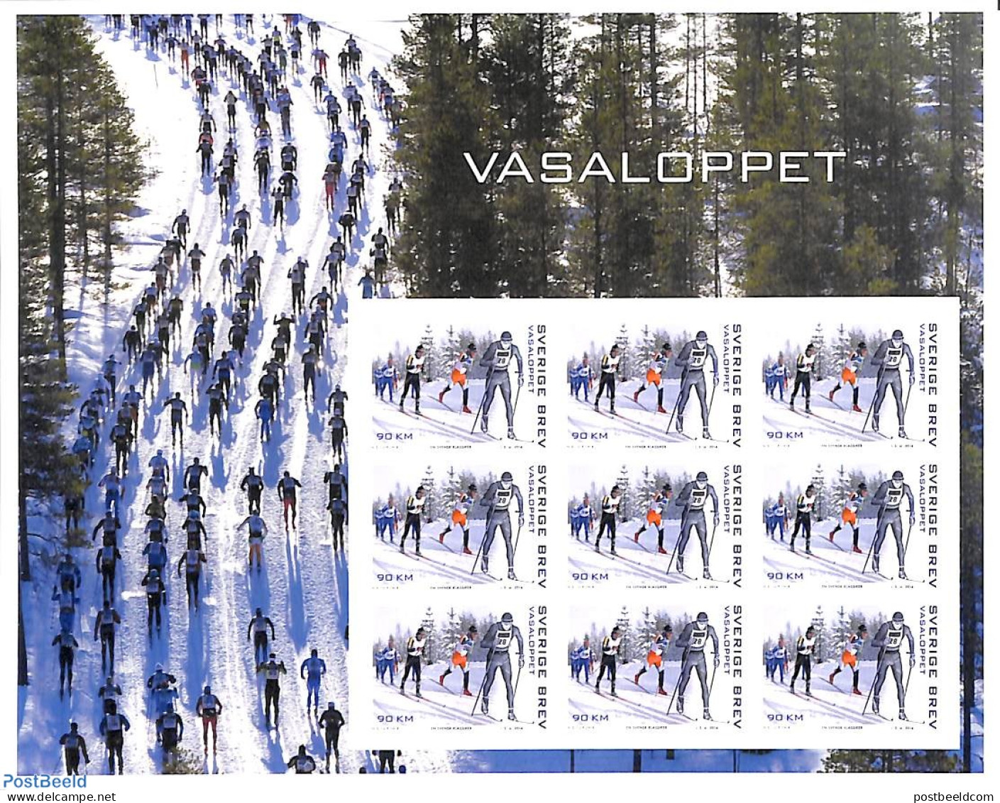 Sweden 2014 Langlaufen M/s, Mint NH, Sport - Skiing - Unused Stamps