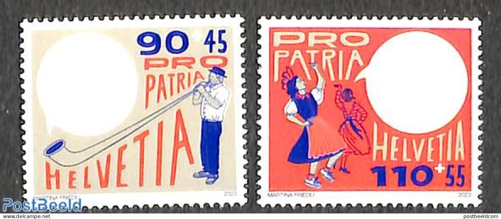 Switzerland 2023 Pro Patria 2v S-a, Mint NH, Performance Art - Dance & Ballet - Music - Unused Stamps
