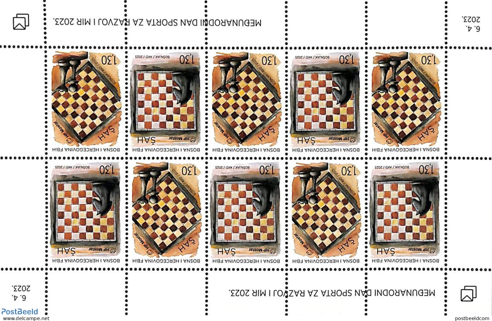 Bosnia Herzegovina - Croatic Adm. 2023 Chess M/s, Mint NH, Sport - Chess - Echecs