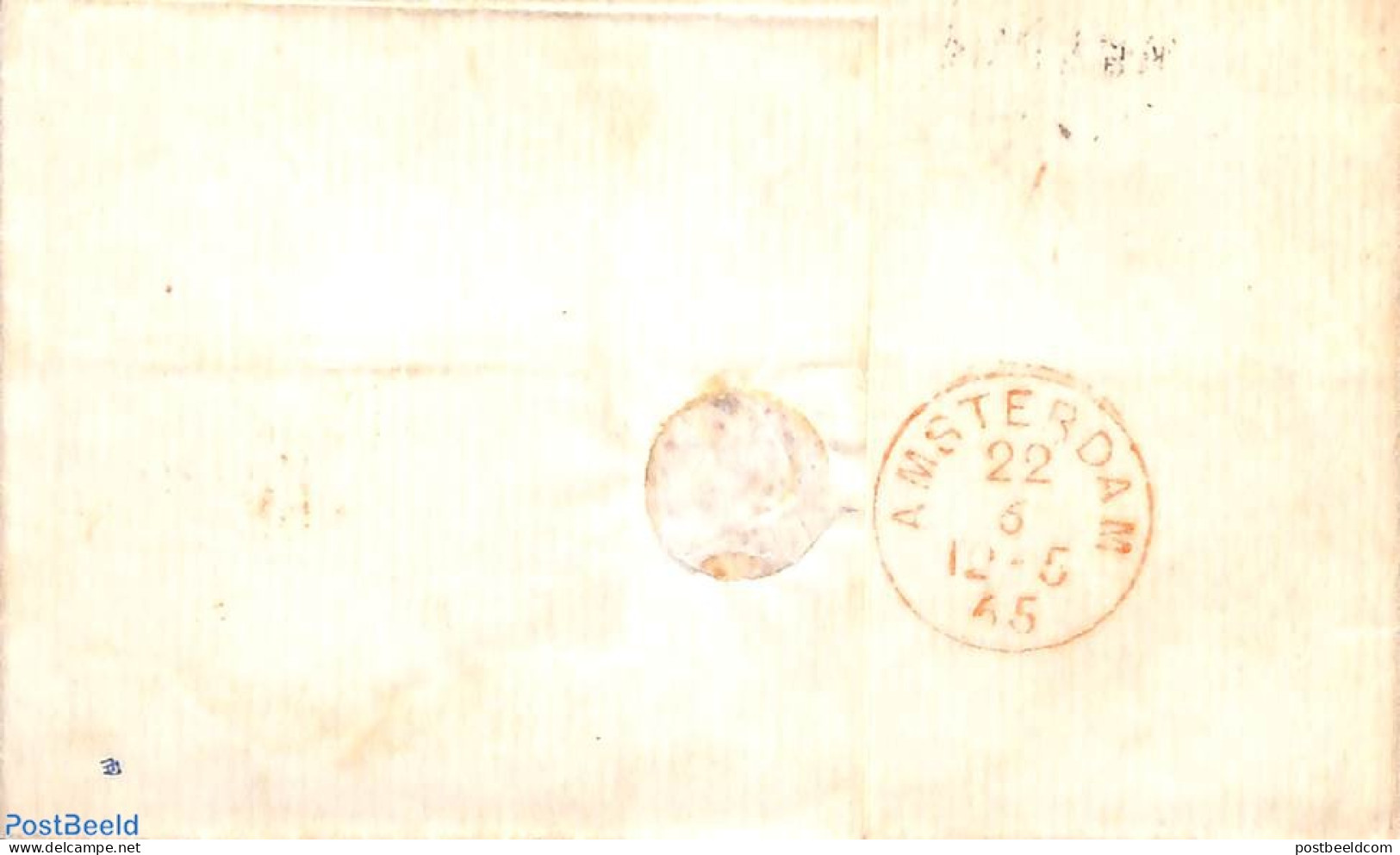 Netherlands 1865 Folding Cover From MAASTRICHT To Amsterdam, Postal History - Lettres & Documents