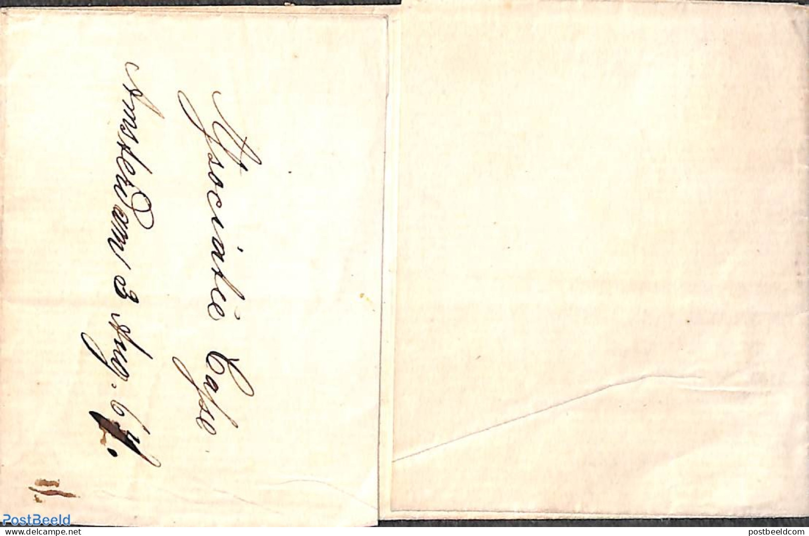 Netherlands 1864 Folding Cover From AMSTERDAM, Postal History - Briefe U. Dokumente