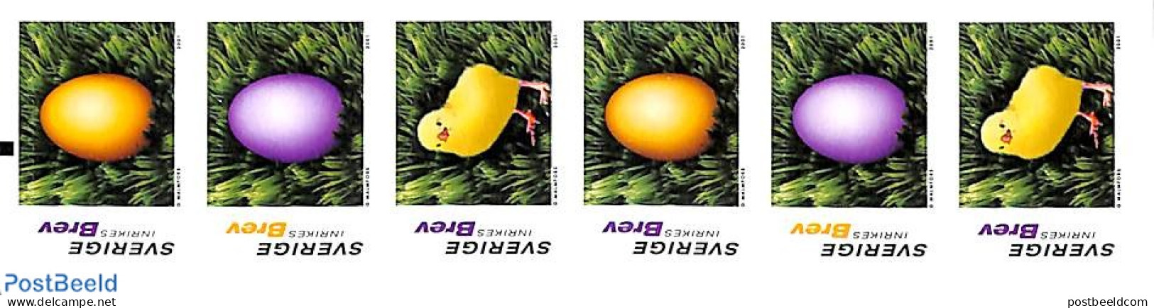 Sweden 2001 Easter Booklet, Mint NH, Nature - Birds - Unused Stamps