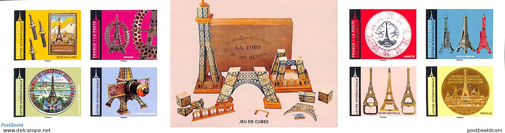 France 2023 Eiffel Tower 8v S-a In Booklet, Mint NH, Stamp Booklets - Unused Stamps