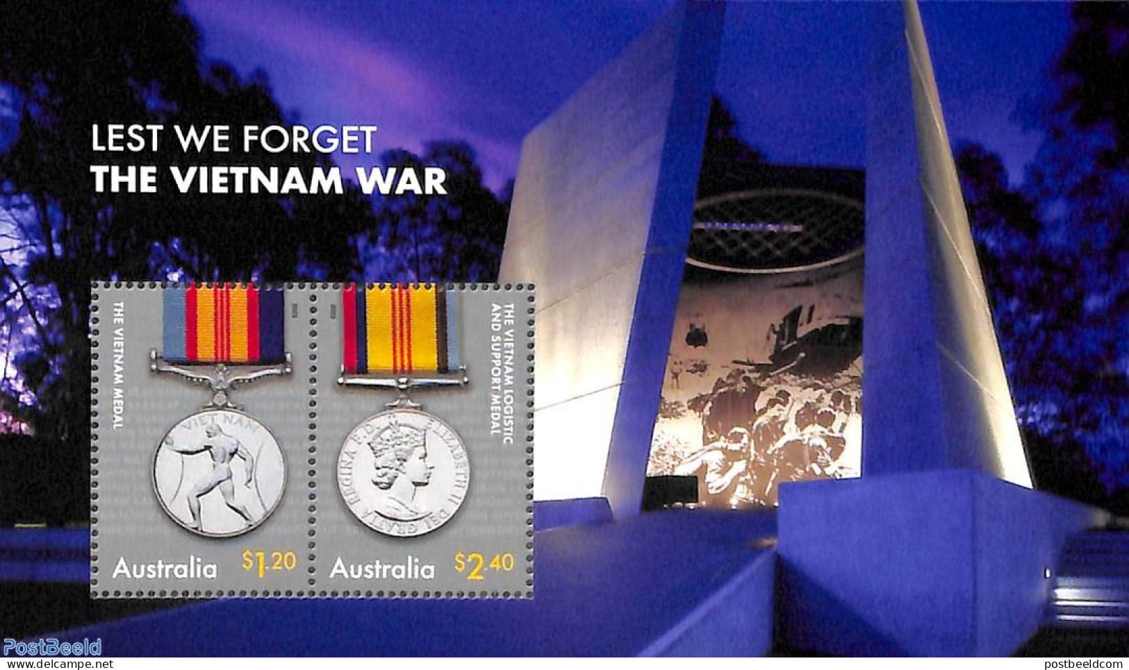 Australia 2023 Lest We Forget The Vietnam War S/s, Mint NH, History - Decorations - Ongebruikt