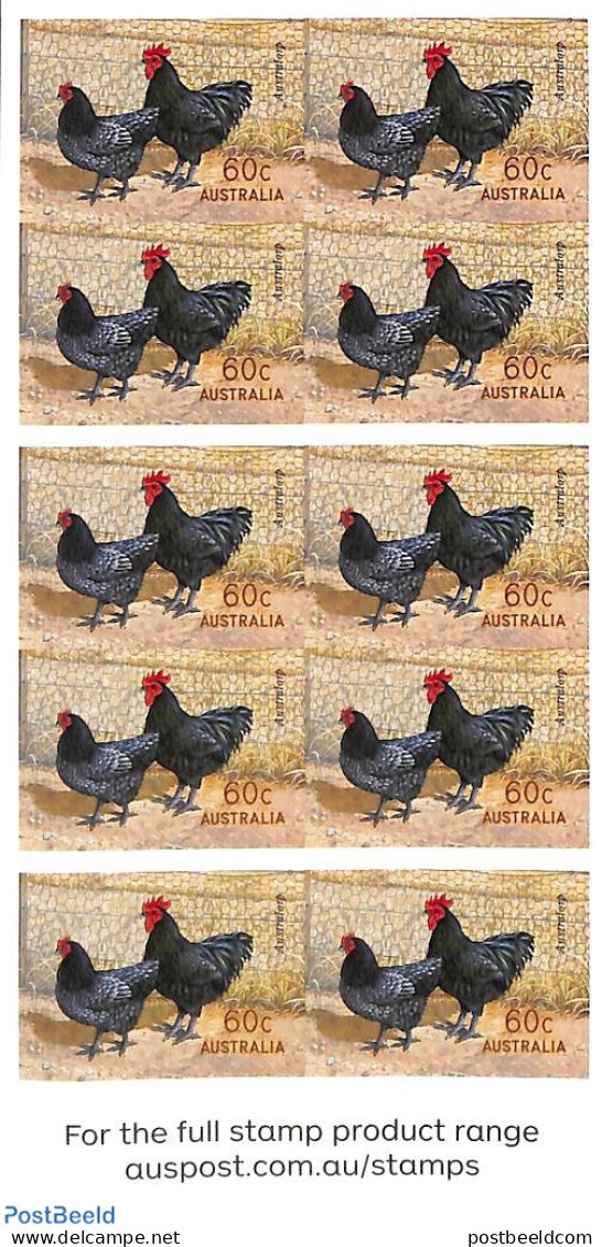 Australia 2013 Poultry Breeds Booklet S-a, Mint NH, Nature - Birds - Poultry - Unused Stamps
