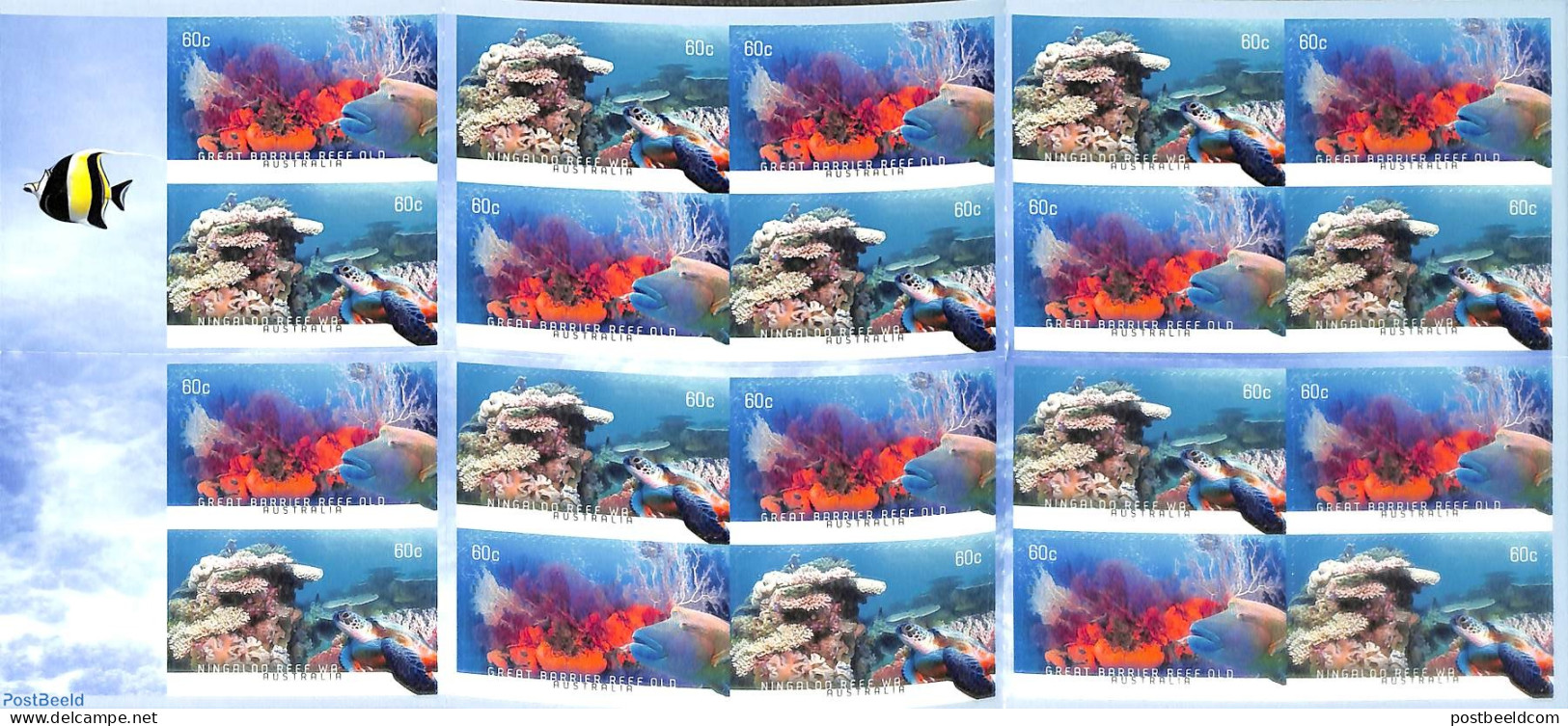 Australia 2013 Coral Reefs Foil Booklet, Mint NH, Nature - Fish - Corals - Unused Stamps