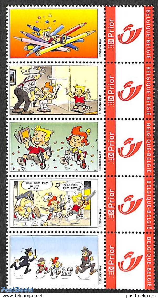 Belgium 2008 Duo Stamps, Studio Max 5v, Mint NH, Art - Comics (except Disney) - Unused Stamps