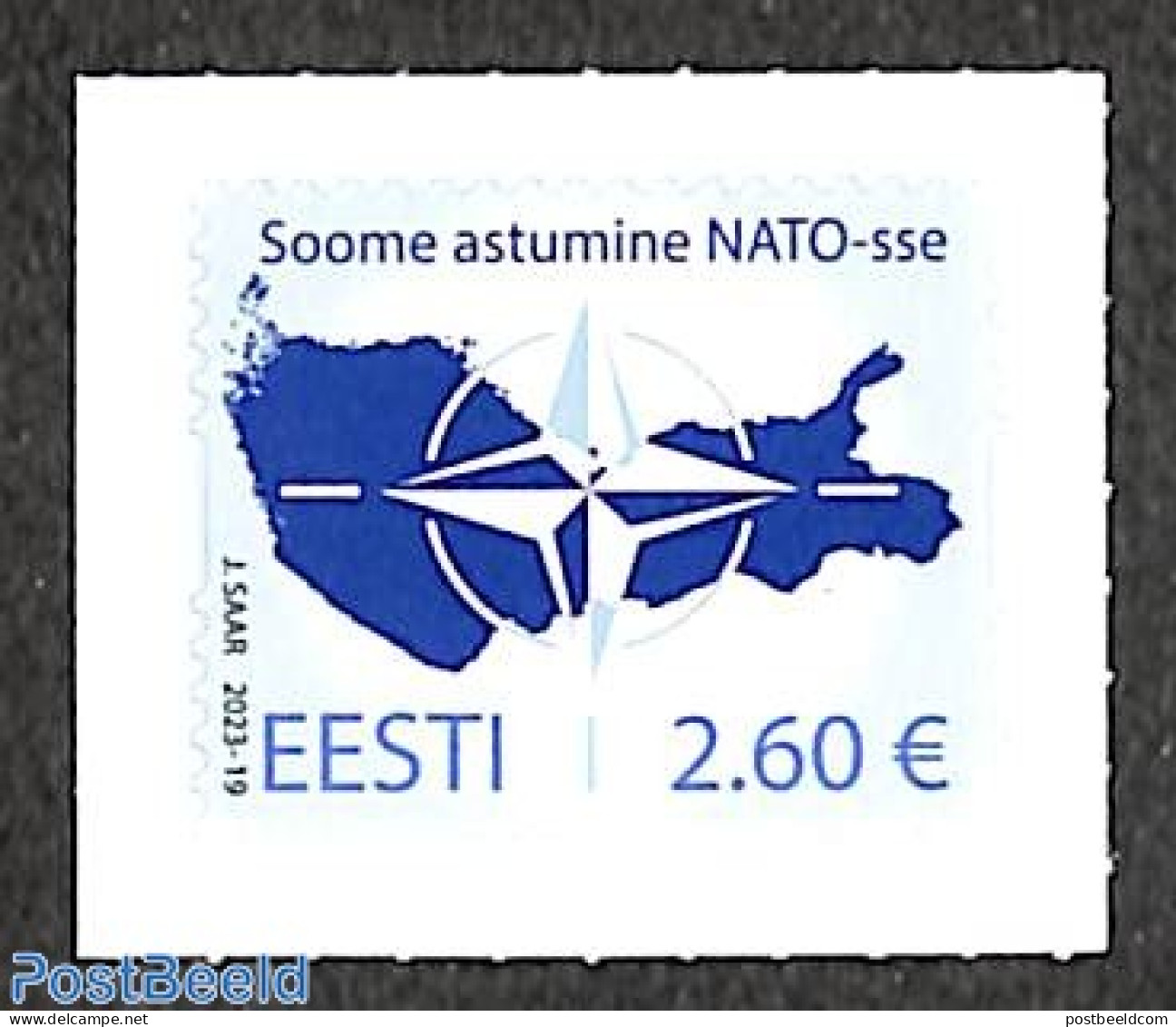 Estonia 2023 Finland Joins NATO 1v S-a, Mint NH, History - Various - NATO - Maps - Geography