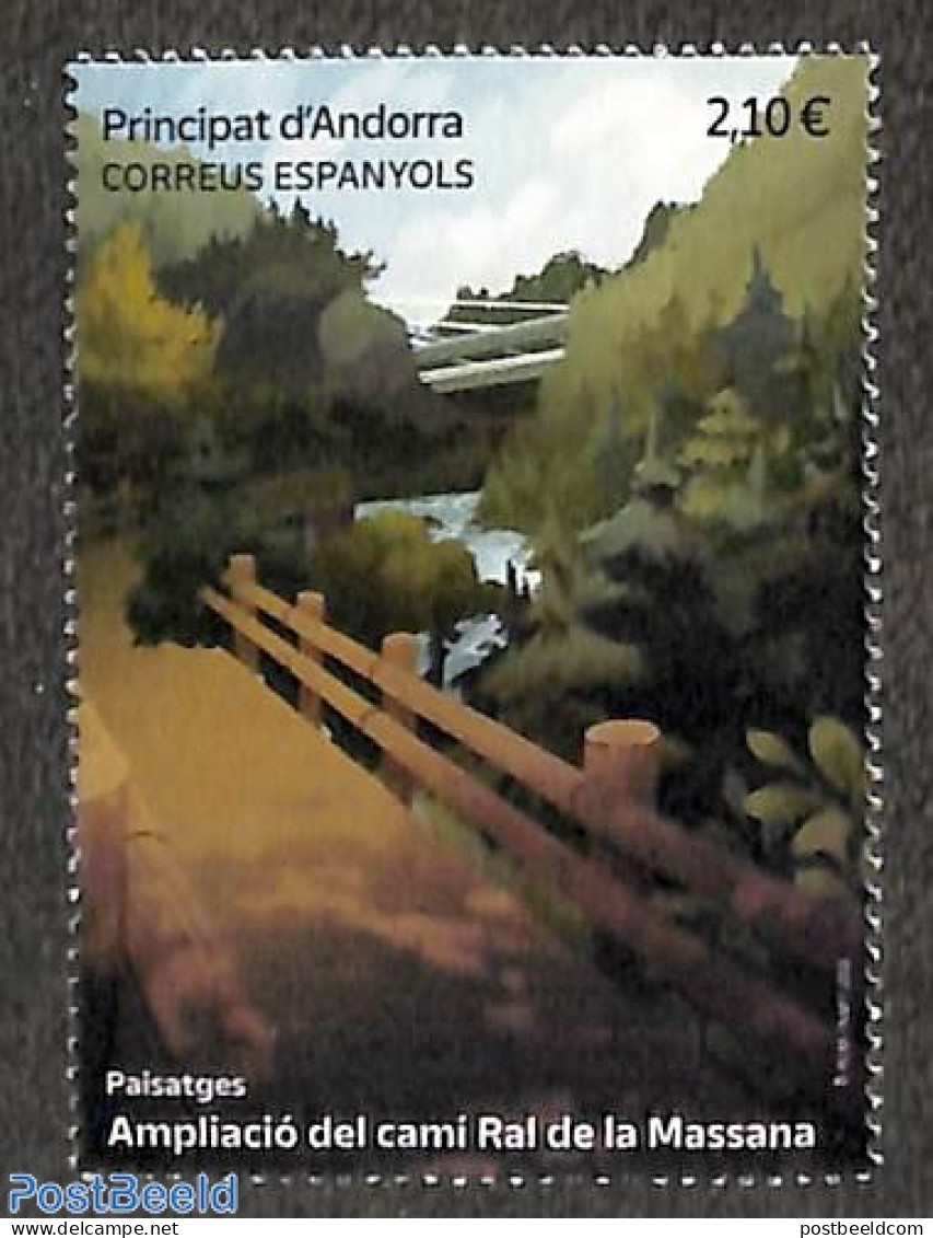Andorra, Spanish Post 2023 Enlargement Of The Ral De La Massana Hike 1v, Mint NH - Unused Stamps