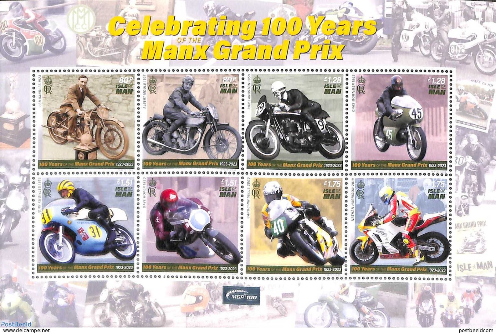 Isle Of Man 2023 Manx Grand Prix 8v M/s, Mint NH, Transport - Motorcycles - Moto