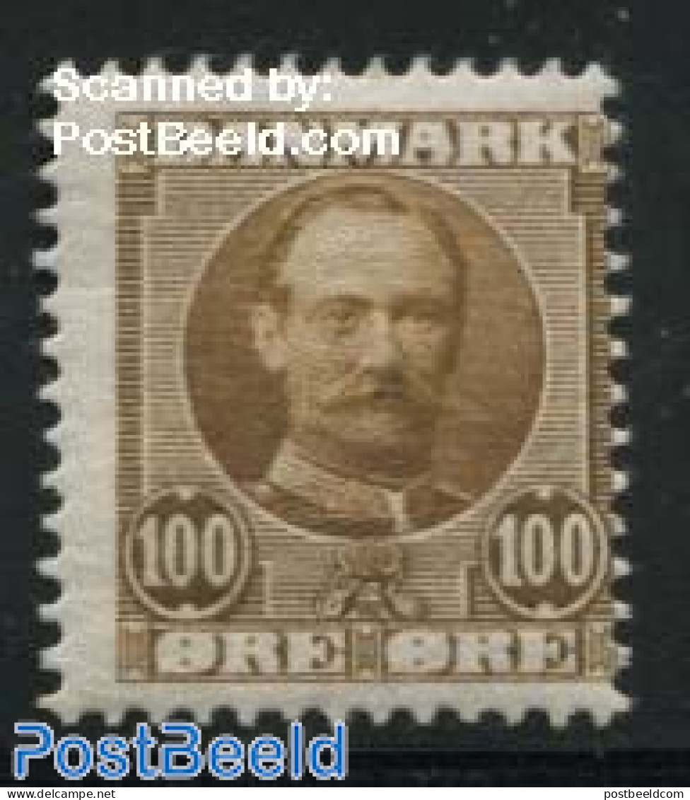 Denmark 1907 100o, Stamp Out Of Set, Unused (hinged) - Ongebruikt