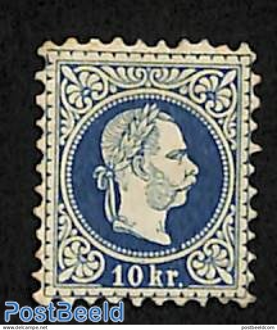 Austria 1867 10Kr, Perf. 9.5, Unused (hinged) - Ungebraucht