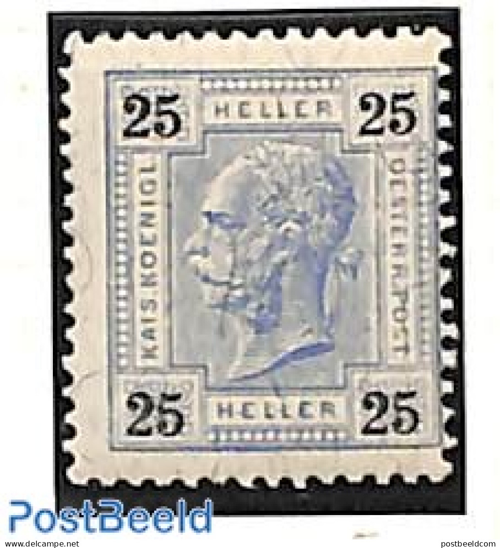 Austria 1899 25h, Perf. 13:13.5, Stamp Out Of Set, Unused (hinged) - Unused Stamps