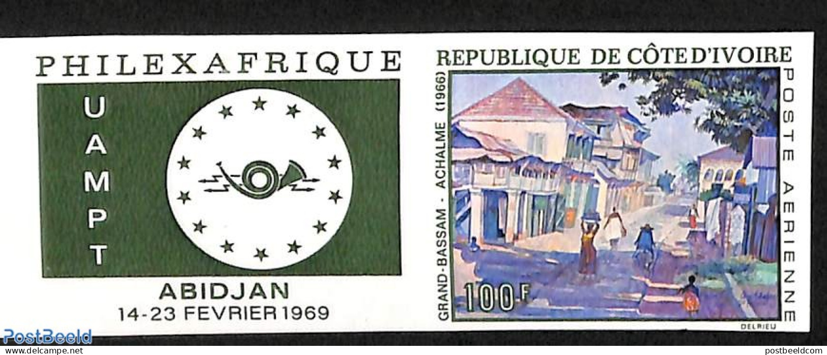 Ivory Coast 1969 Philexafrique 1v+tab, Imperforated, Mint NH, Art - Paintings - Neufs