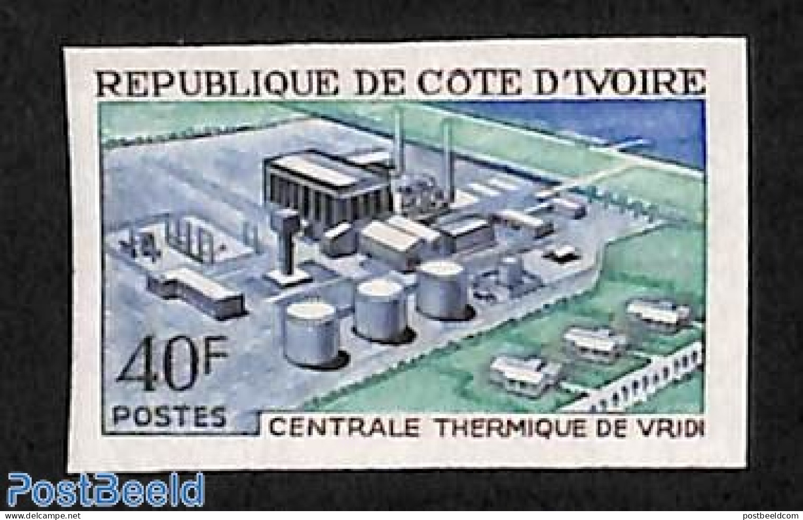 Ivory Coast 1970 Vridi Electric Plant 1v, Imperforated, Mint NH, Science - Energy - Ungebraucht