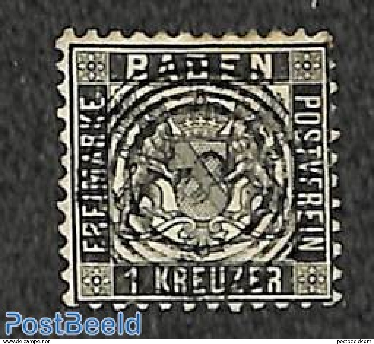 Germany, Baden 1862 1Kr, Used, Used Stamps - Sonstige & Ohne Zuordnung