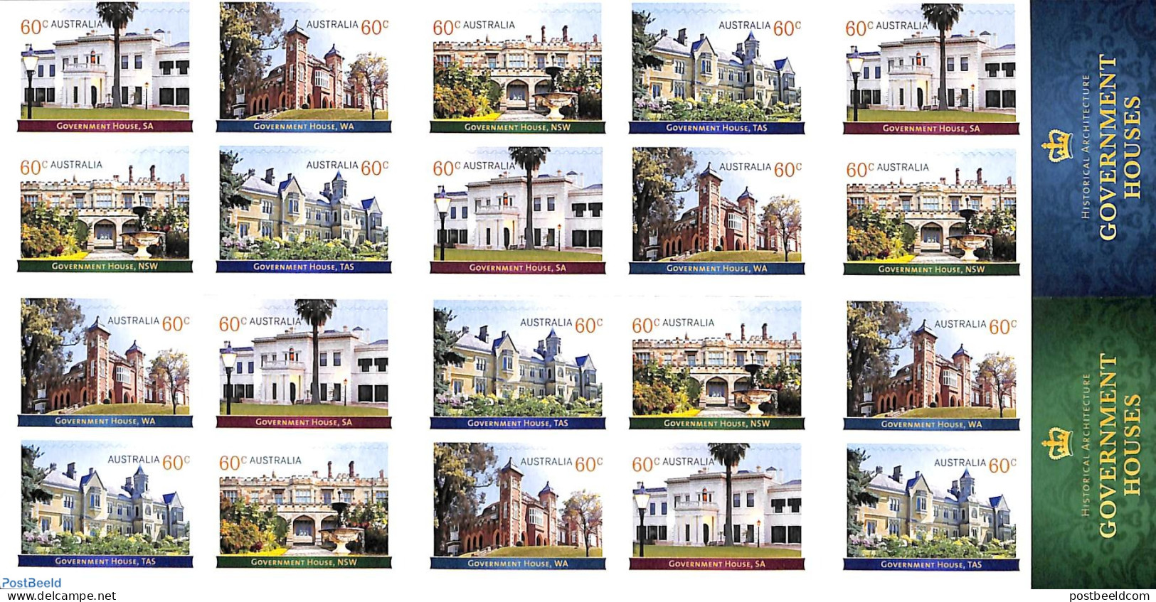 Australia 2013 Historical Architecture, Foil Booklet, Mint NH, Stamp Booklets - Art - Architecture - Neufs