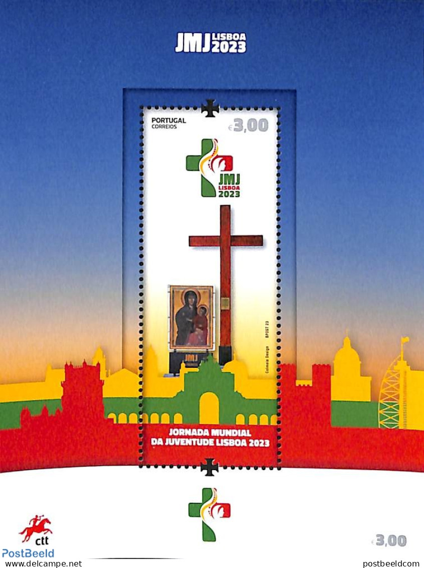 Portugal 2023 World Youth Day Lisboa S/s, Mint NH, Religion - Religion - Unused Stamps