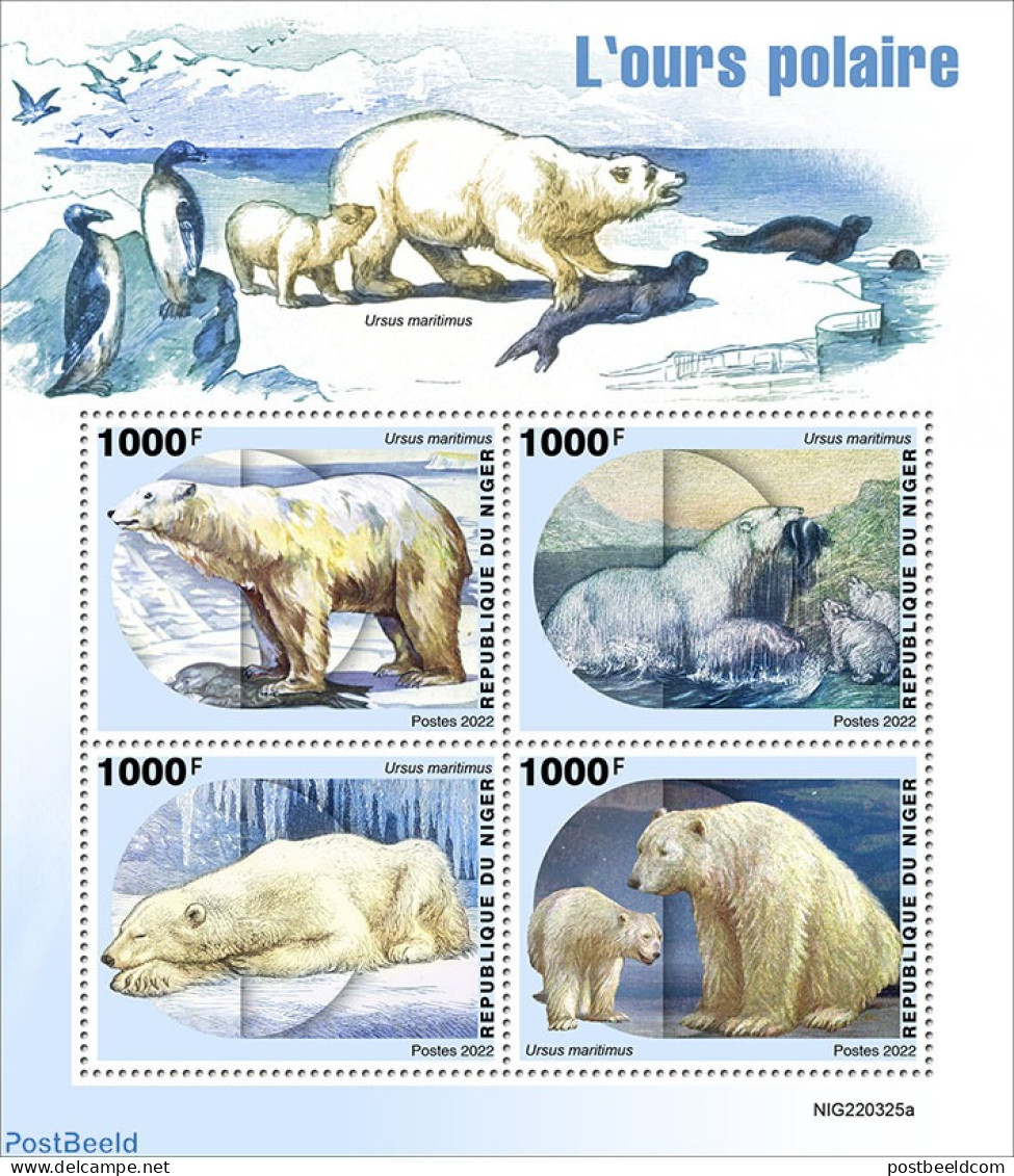 Niger 2022 Polar Bears, Mint NH, Nature - Bears - Niger (1960-...)