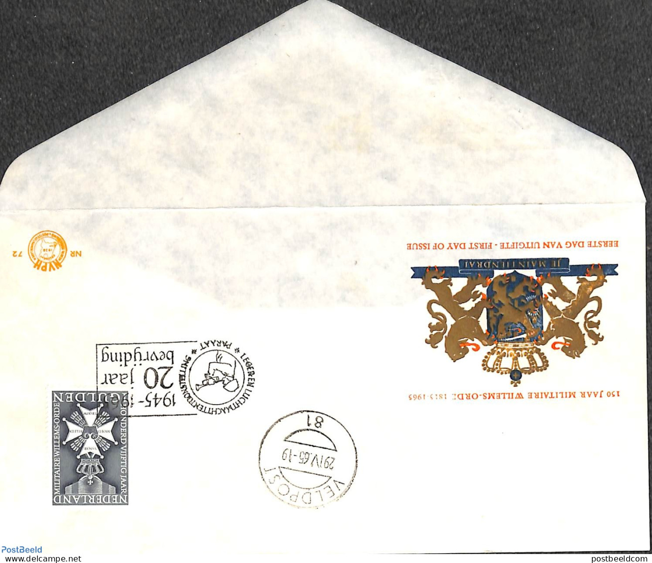 Netherlands 1965 NVPH FDC Cover VELDPOST, Inverted Printed Envelope, First Day Cover, Various - Errors, Misprints, Pla.. - Brieven En Documenten
