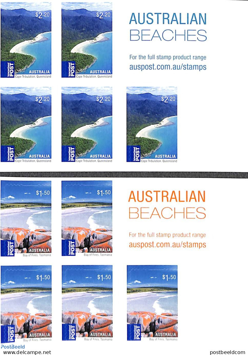 Australia 2010 Landscapes, 2 Foil Booklets, Mint NH, Various - Stamp Booklets - Tourism - Nuovi