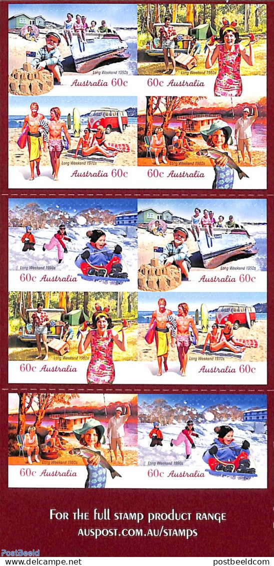Australia 2010 Long Weekend, Foil Booklet, Mint NH, Nature - Transport - Various - Fish - Stamp Booklets - Automobiles.. - Ungebraucht