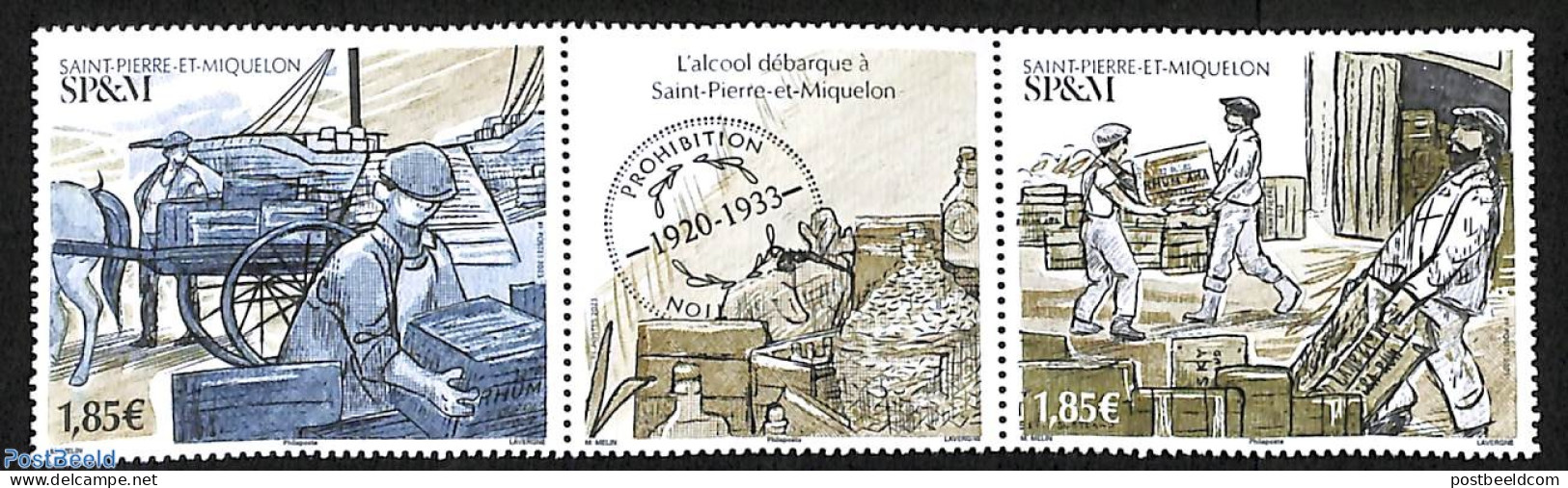 Saint Pierre And Miquelon 2023 Arrivals And Storage 2v+tab [:T:], Mint NH, Transport - Ships And Boats - Ships