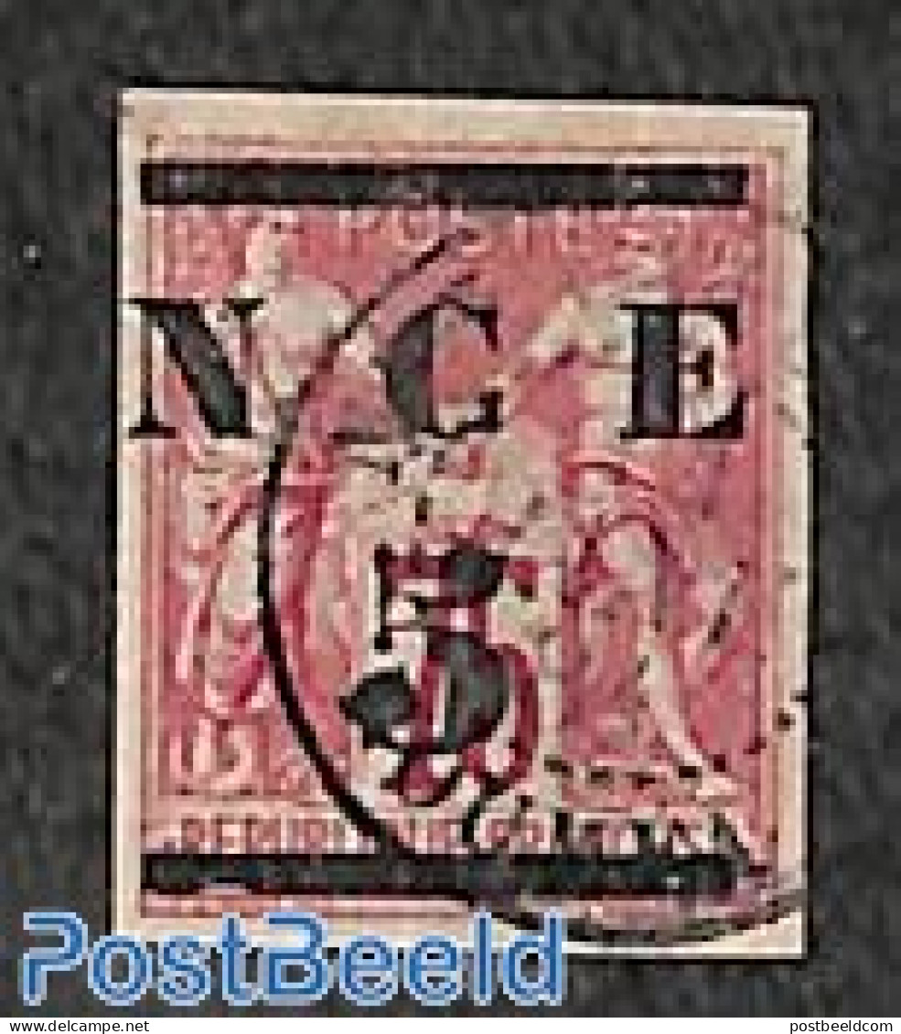 New Caledonia 1883 5c On 75c, Used, Used Stamps - Usati