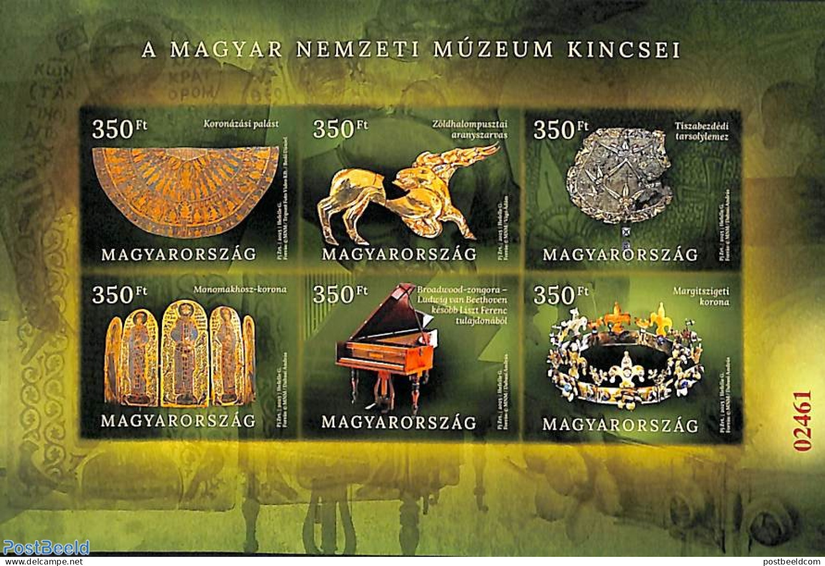 Hungary 2023 National Museum 6v M/s, Red Number, Mint NH, Performance Art - Music - Art - Art & Antique Objects - Muse.. - Ongebruikt