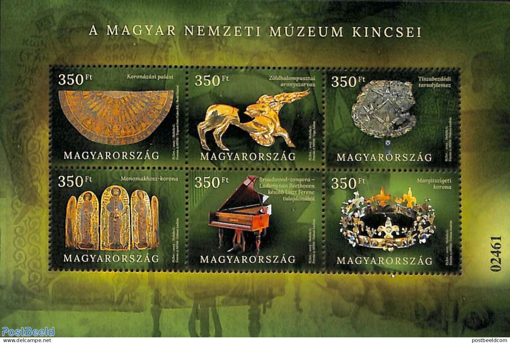 Hungary 2023 National Museum S/s With Black Number, Mint NH, Performance Art - Music - Art - Art & Antique Objects - M.. - Unused Stamps