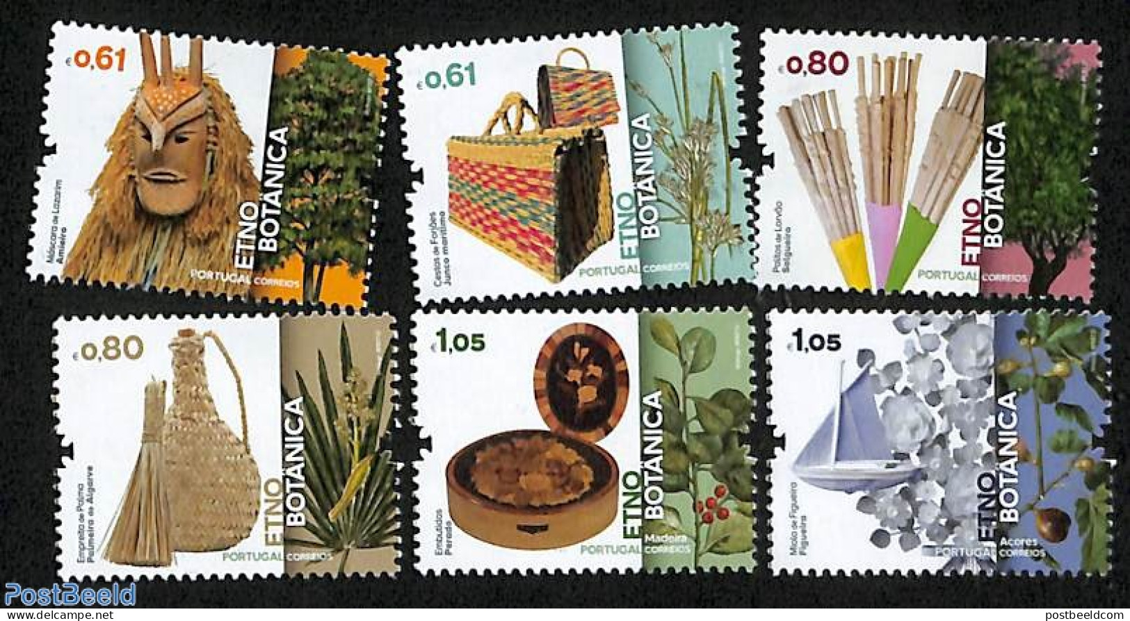 Portugal 2023 Etno Botanica 6v, Mint NH, Nature - Transport - Flowers & Plants - Ships And Boats - Art - Handicrafts - Ungebraucht