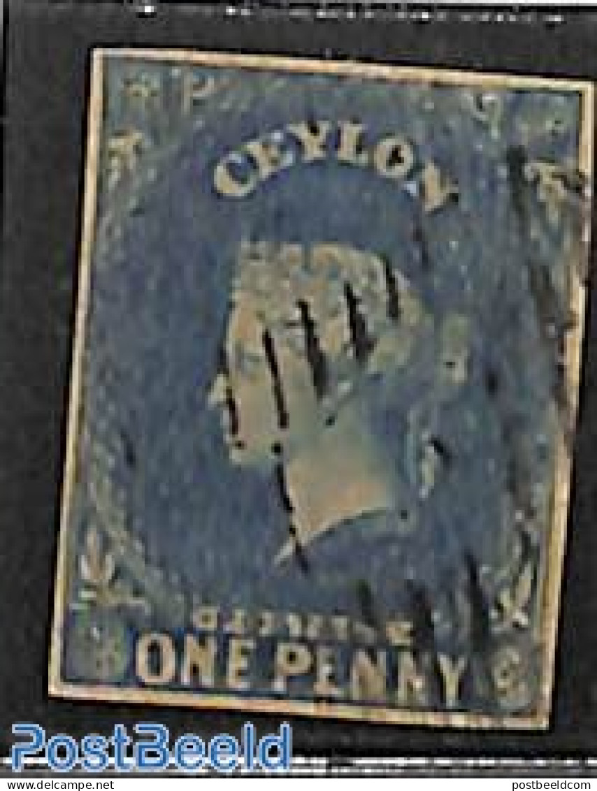 Sri Lanka (Ceylon) 1957 1d Blue, Used, Used Stamps - Sri Lanka (Ceilán) (1948-...)