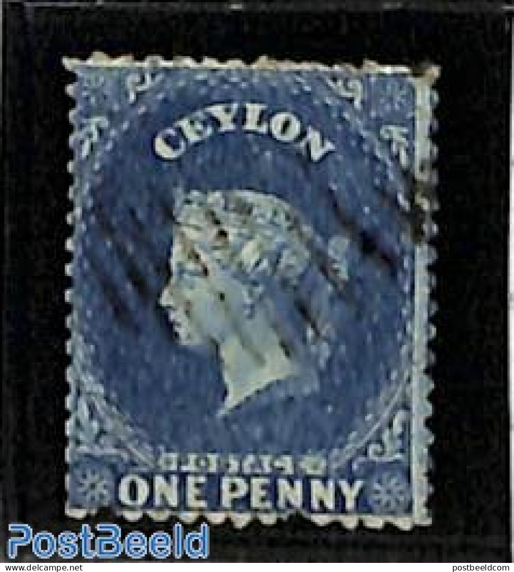 Sri Lanka (Ceylon) 1862 1d, Without WM, Used, Used Stamps - Sri Lanka (Ceilán) (1948-...)