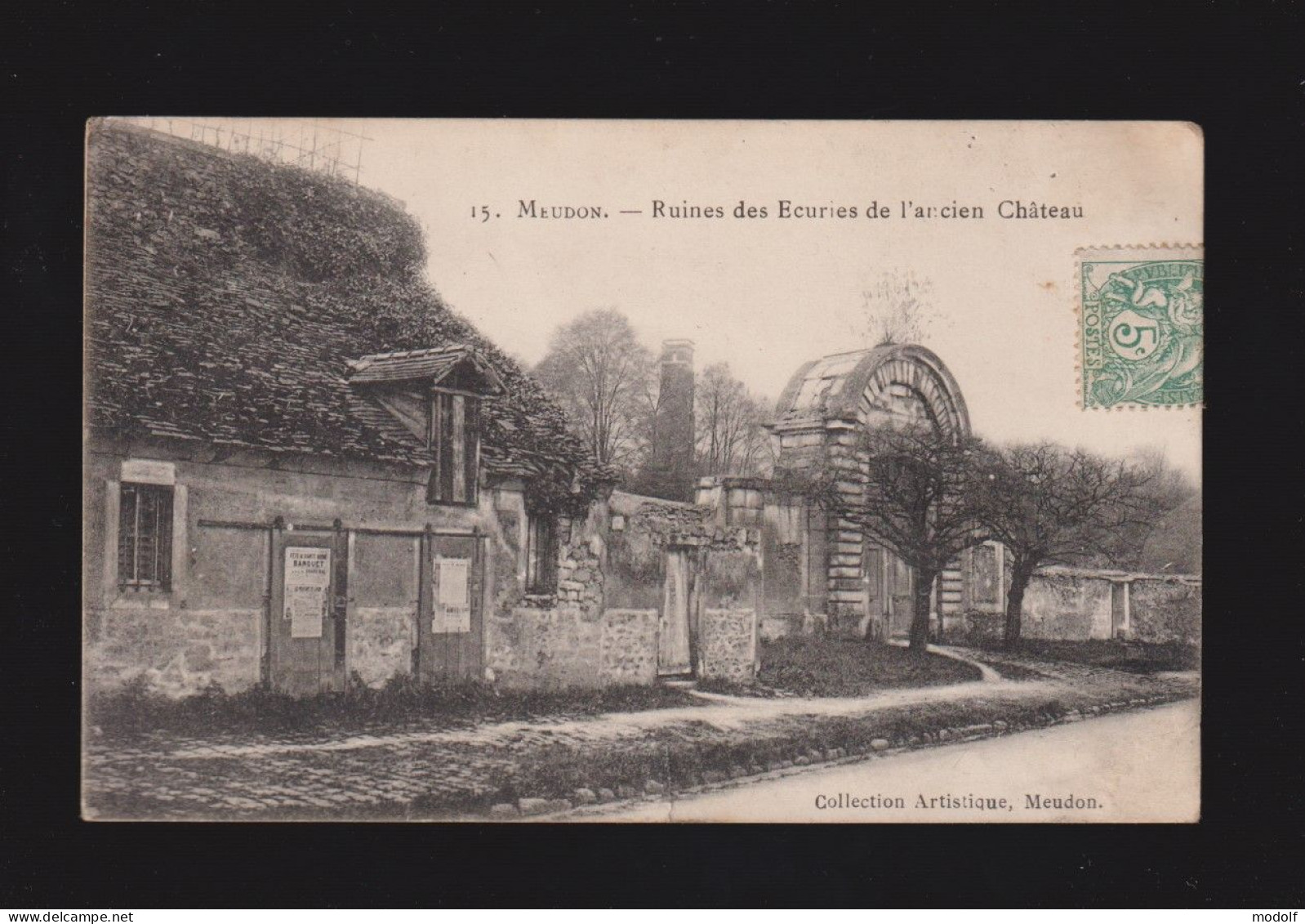 CPA - 92 - Meudon - Ruines Des Ecuries De L'ancien Château - Circulée En 1907 - Meudon