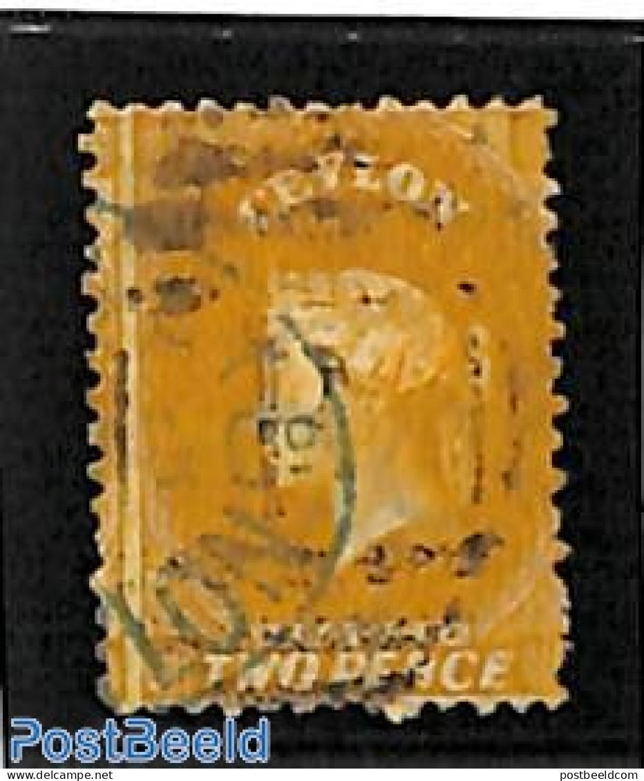 Sri Lanka (Ceylon) 1863 2d, WM Crown-CC, Used, Used Stamps - Sri Lanka (Ceylon) (1948-...)