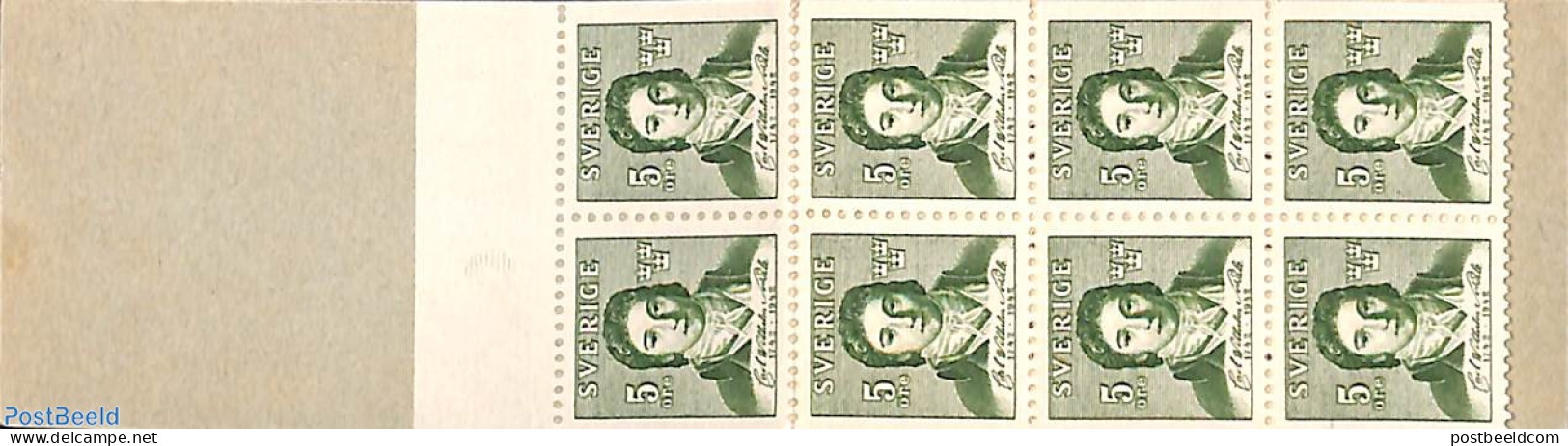 Sweden 1942 C.W. Von Scheele Booklet, Mint NH, Science - Chemistry & Chemists - Stamp Booklets - Unused Stamps