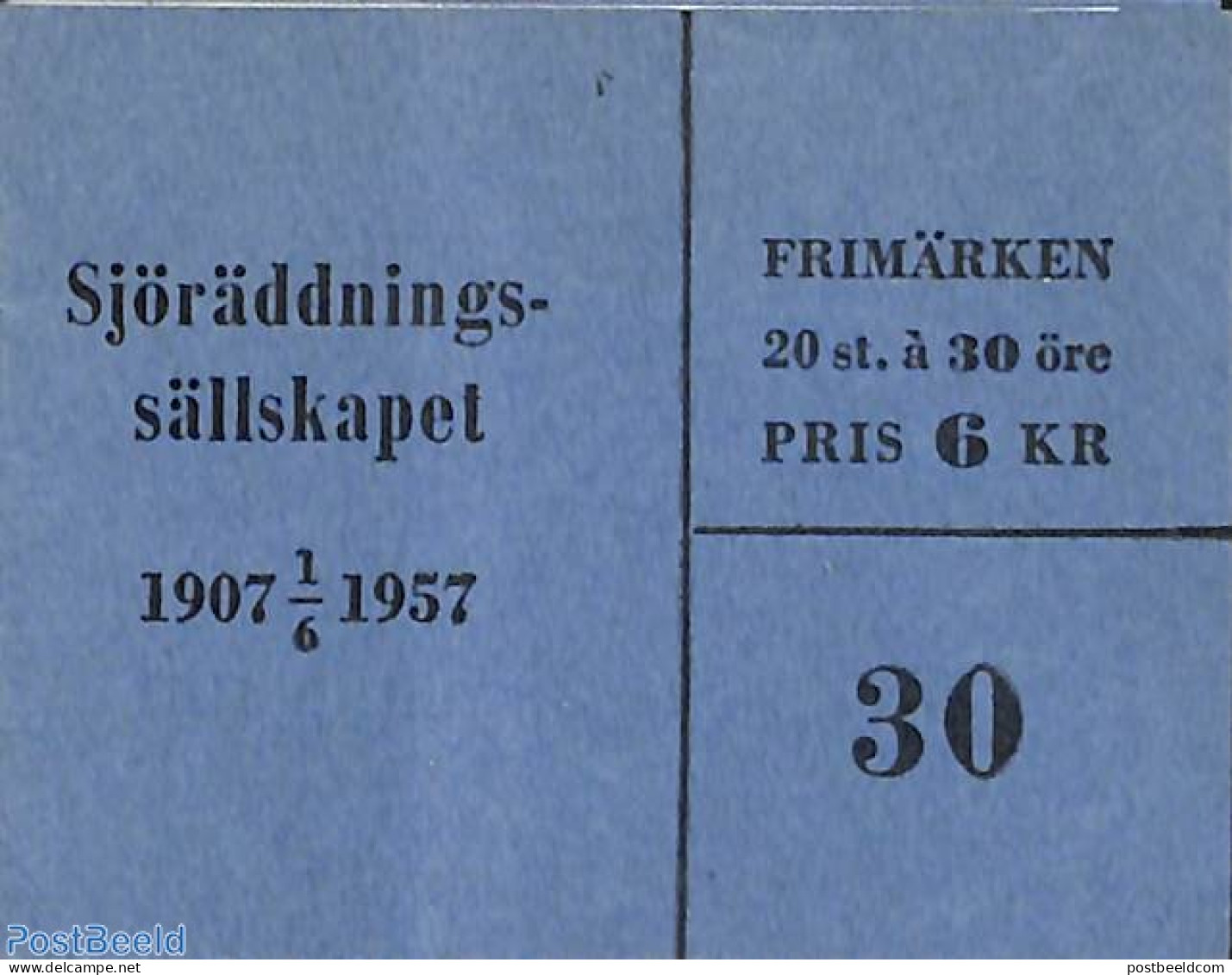 Sweden 1957 Sea Life Saving Booklet, Mint NH, Transport - Stamp Booklets - Ships And Boats - Ungebraucht