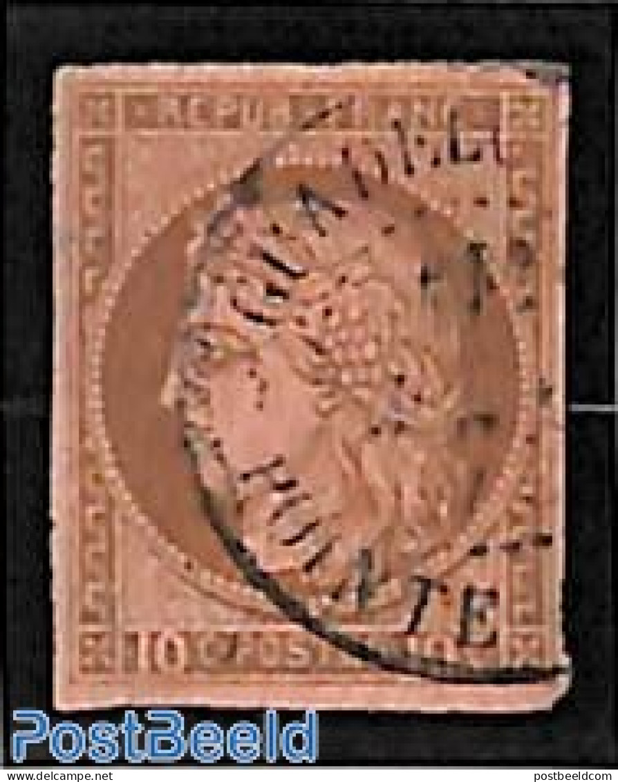French Colonies (gen. Issues) 1872 10c, Used, POINTE-A-PITRE, Used Or CTO - Other & Unclassified