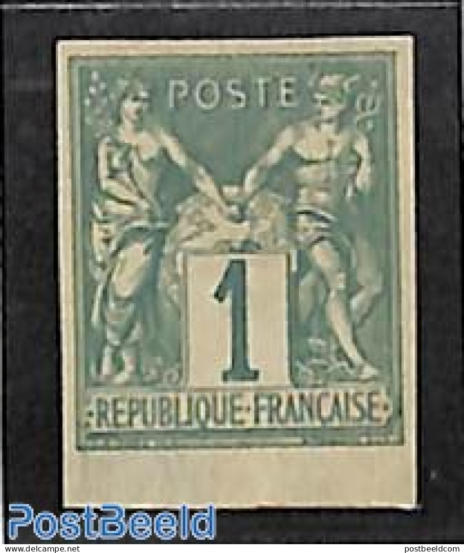 French Colonies (gen. Issues) 1877 1c, Stamp Out Of Set, Unused (hinged) - Autres & Non Classés