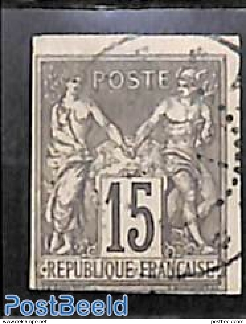 French Colonies (gen. Issues) 1877 15c, Grey, Used, Used Or CTO - Autres & Non Classés