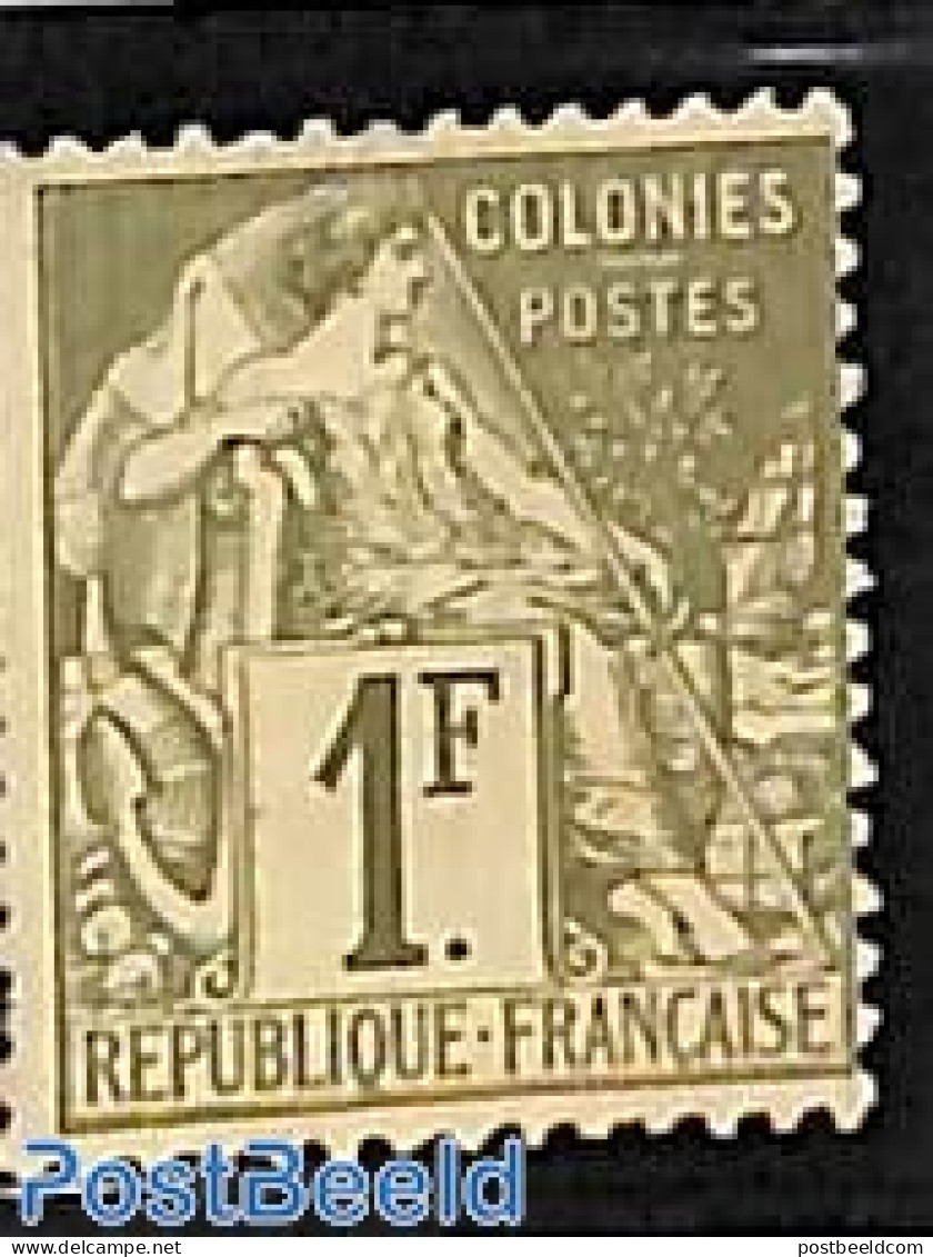 French Colonies (gen. Issues) 1881 1fr, Stamp Out Of Set, Without Gum, Unused (hinged) - Sonstige & Ohne Zuordnung