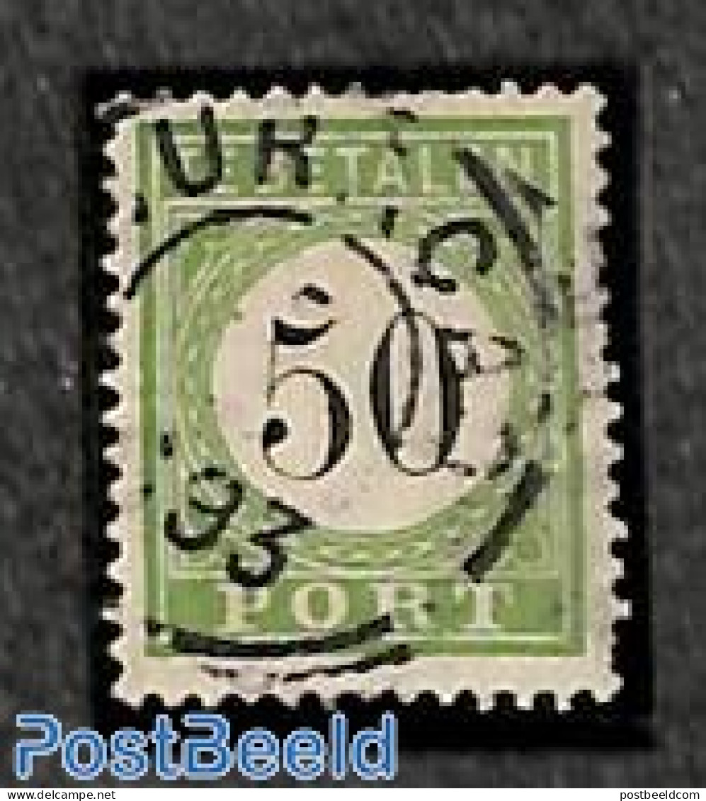 Netherlands Antilles 1889 Postage Due 50c, Type II, Used, Used Or CTO - Other & Unclassified