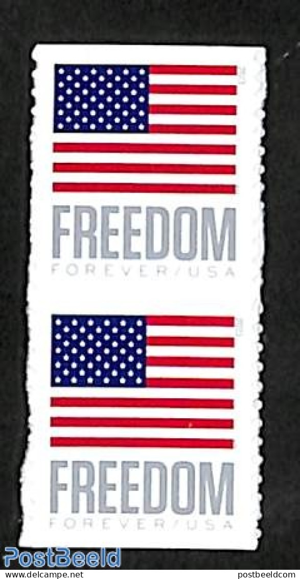 United States Of America 2023 Freedom, Double Sided Booklet Pair, Mint NH, History - Flags - Nuovi