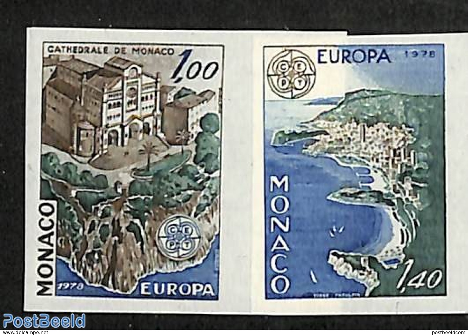 Monaco 1978 Europa 2v, Imperforated, Mint NH, History - Europa (cept) - Ongebruikt