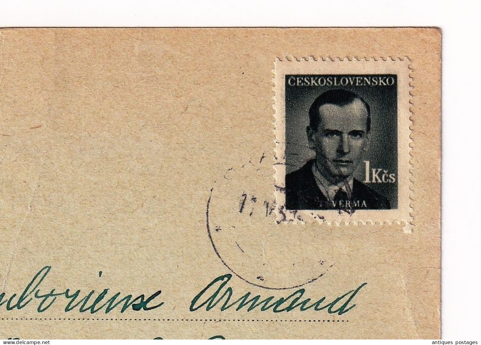 Prague 1951 Praha Československo Josef Kratchovil Czechoslovakia Pour Sétif Algérie Correspondance Philatélique - Covers & Documents